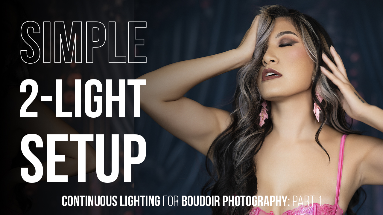 yt thumbnail 2 light boudoir setup